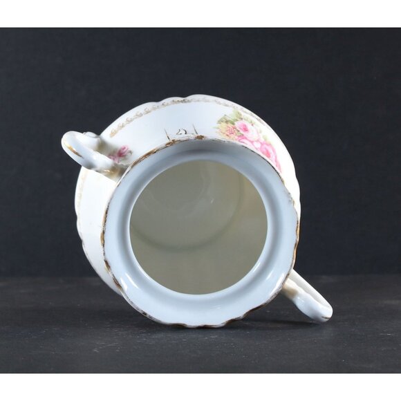 Three Crown China Sugar Bowl No Lid Rose Pattern Made in Germany 1950s - Picture 8 of 11